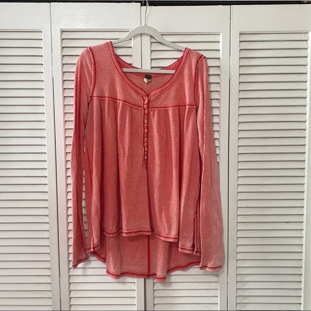 Free people flowy Henley top